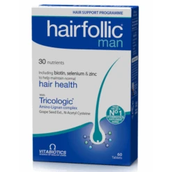 Vitabiotics WellMan Hairfollic Man 60 Bio-Active Tabs Τριχόπτωση Ανδρών