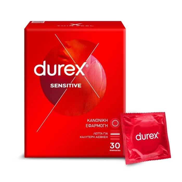 Durex Sensitive Thin Feel Προφυλακτικό 30 Τεμάχια 3 Durex Sensitive Thin Feel Προφυλακτικό 30 Τεμάχια