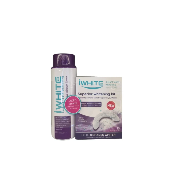 IWhite Superior Whitening Kit: 10 Προγεμισμένα Μασελάκια Λεύκανσης IWhite Instant 2 & ΔΩΡΟ Στοματικό Διάλυμα Λεύκανσης Δοντιών 500ml 3 IWhite Superior Whitening Kit: 10 Προγεμισμένα Μασελάκια Λεύκανσης IWhite Instant 2 & ΔΩΡΟ Στοματικό Διάλυμα Λεύκανσης Δοντιών 500ml