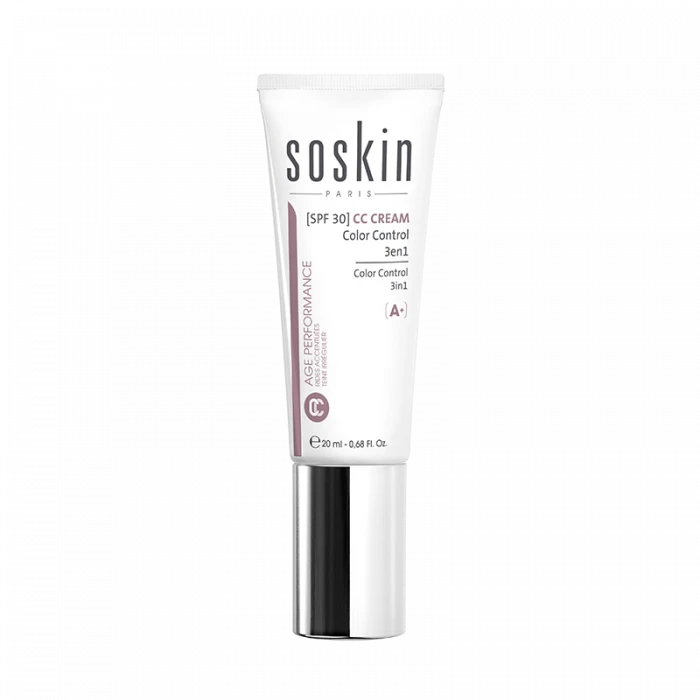 Soskin CC Cream Color Control 3 In 1 SPF30 02 Gold Skin 20ml Αντηλιακή Κρέμα Προσώπου με Χρώμα 3 Soskin CC Cream Color Control 3 In 1 SPF30 02 Gold Skin 20ml Αντηλιακή Κρέμα Προσώπου με Χρώμα
