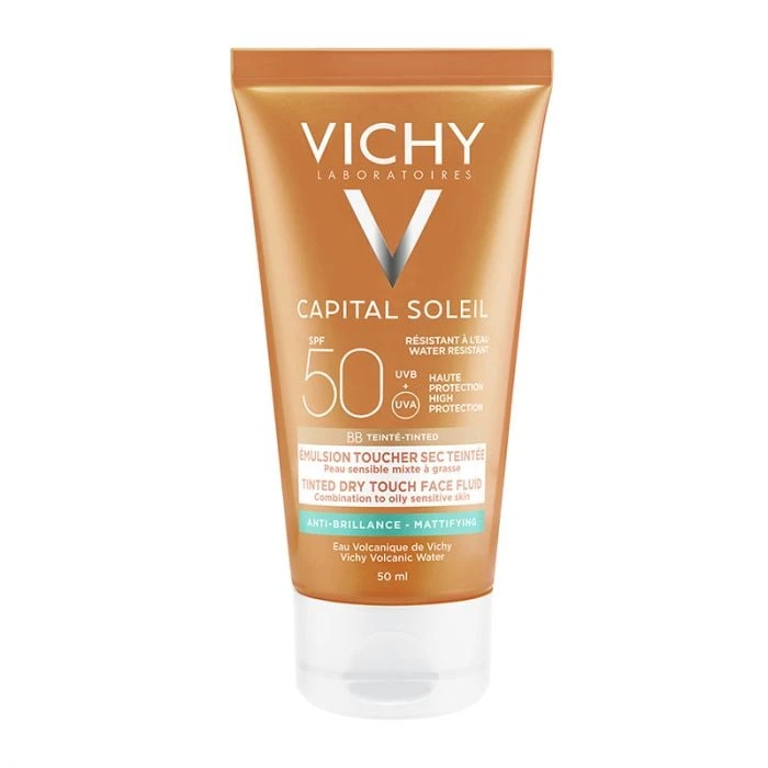 Vichy Capital Soleil BB Tinted Dry Touch Face Fluid SPF50 50ml Αντιηλιακή Κρέμα Προσώπου με Χρώμα και Ματ Αποτέλεσμα 3 Vichy Capital Soleil BB Tinted Dry Touch Face Fluid SPF50 50ml Αντιηλιακή Κρέμα Προσώπου με Χρώμα και Ματ Αποτέλεσμα