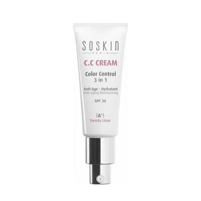 Soskin CC Cream Color Control 3 In 1 SPF30 01 Beige Skin 20ml Αντηλιακή Κρέμα Προσώπου Με Χρώμα 3 Soskin CC Cream Color Control 3 In 1 SPF30 01 Beige Skin 20ml Αντηλιακή Κρέμα Προσώπου Με Χρώμα