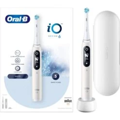 Oral B Oral-B IO Series 6 Ηλεκτρική Οδοντόβουρτσα με Αισθητήρα Πίεσης Opal White 1τεμάχιο