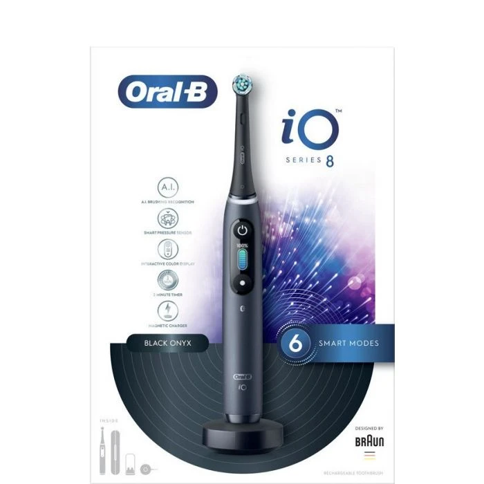 Oral B Oral-B IO Series 8 Magnetic Black Onyx Hλεκτρική Οδοντόβουρτσα 1τεμάχιο 3 Oral B Oral-B IO Series 8 Magnetic Black Onyx Hλεκτρική Οδοντόβουρτσα 1τεμάχιο