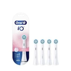 Oral B Oral-B IO Gentle Care White Ανταλλακτικές Κεφαλές Ηλεκτρικής Οδοντόβουρτσας για Ευαίσθητα Δόντια & Ούλα Λευκό Χρώμα 4τεμάχια