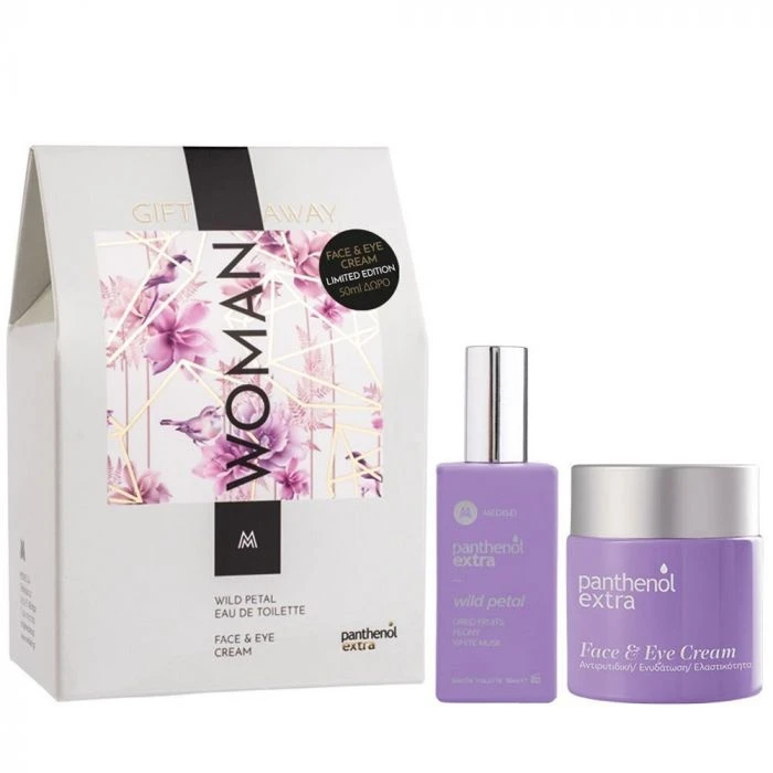 Panthenol Extra Promo Gift Away Woman Wild Petal Eau De Toilette For Her Γυναικείο Άρωμα 50ml & 24ωρη Αντιρυτιδική Κρέμα Προσώπου και Ματιών 100ml Limited Edition 3 Panthenol Extra Promo Gift Away Woman Wild Petal Eau De Toilette For Her Γυναικείο Άρωμα 50ml & 24ωρη Αντιρυτιδική Κρέμα Προσώπου και Ματιών 100ml Limited Edition