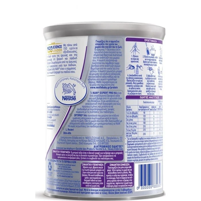 Nestlé® Nestle NAN Expert Pro Ha 0m+ 400gr Υποαλεργικό Γάλα σε Σκόνη για Βρέφη από τη Γέννηση 5 Nestlé® Nestle NAN Expert Pro Ha 0m+ 400gr Υποαλεργικό Γάλα σε Σκόνη για Βρέφη από τη Γέννηση - Image 3