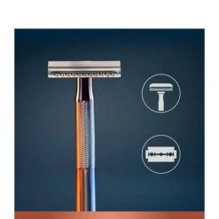Gillette® Gillette King C. Ανδρική Ξυριστική Μηχανή Ασφαλείας 1τμχ & Ξυράφια Διπλής Ακμής 5τμχ -Best Beauty Shop 7702018590148 c