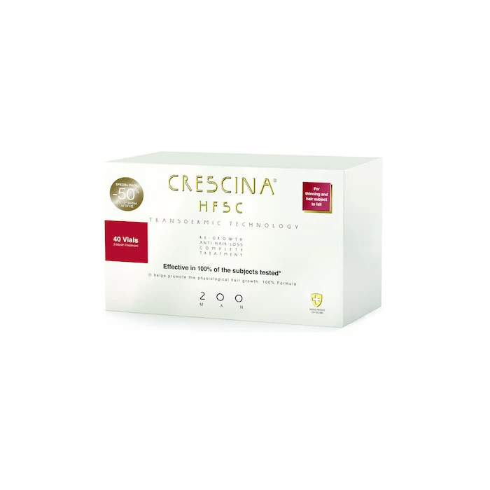 Crescina Promo Transdermic HFSC Man 200 Αγωγή Ανάπτυξης & Κατά της Τριχόπτωσης - Αρχικό Στάδιο Αραίωσης & Προχωρημένη Τριχόπτωση για Άνδρες 20+20 Φιαλίδια 3 Crescina Promo Transdermic HFSC Man 200 Αγωγή Ανάπτυξης & Κατά της Τριχόπτωσης - Αρχικό Στάδιο Αραίωσης & Προχωρημένη Τριχόπτωση για Άνδρες 20+20 Φιαλίδια