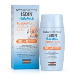 Isdin Pediatrics Fusion Fluid Mineral Baby Sunscreen 50ml SPF50+ Βρεφικό Αντηλιακό για Πρόσωπο & Σώμα