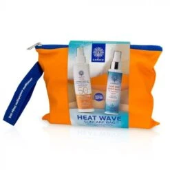 Garden Promo Heat Wave Suncare Bag (3) Αντηλιακό Γαλάκτωμα Σπρέυ με Οργανική Αλόη SPF50 Για Πρόσωπο Και Σώμα, 150ml & Ενυδατικό Σπρέυ Μαλλιών και Σώματος Smooth Ocean Wave, 100ml & ΔΩΡΟ Καλοκαιρινό Νεσεσέρ