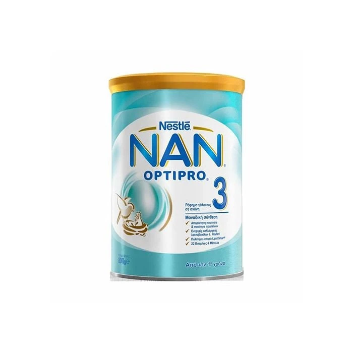 Nestlé® Nestle NAN 3 OptiPro Γάλα σε Σκόνη 1-3 Χρόνο Ζωής 800gr 3 Nestlé® Nestle NAN 3 OptiPro Γάλα σε Σκόνη 1-3 Χρόνο Ζωής 800gr