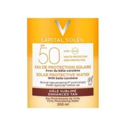 Vichy Capital Soleil Protective Water Bronzing SPF50 200ml Αντηλιακό Νερό Σώματος και Προσώπου -Best Beauty Shop vichy capital soleil water bronzing 2