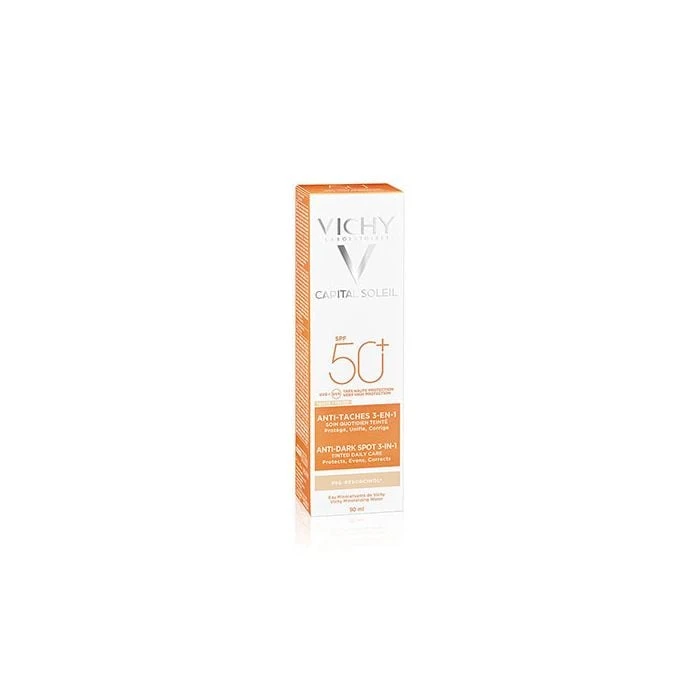 Vichy Capital Soleil SPF50+ Anti-Dark Spot 3 In 1 50ml Αντιηλιακή Κρέμα Προσώπου με Χρώμα κατά των Κηλίδων 3 σε 1 4 Vichy Capital Soleil SPF50+ Anti-Dark Spot 3 In 1 50ml Αντιηλιακή Κρέμα Προσώπου με Χρώμα κατά των Κηλίδων 3 σε 1 - Image 2